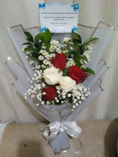 Buket Bunga alam sutera Cepat