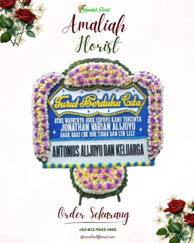 Papan Bunga Duka alam sutera