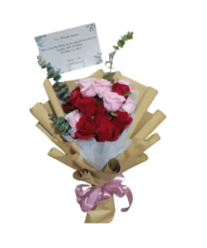 hand buket bunga alam sutera