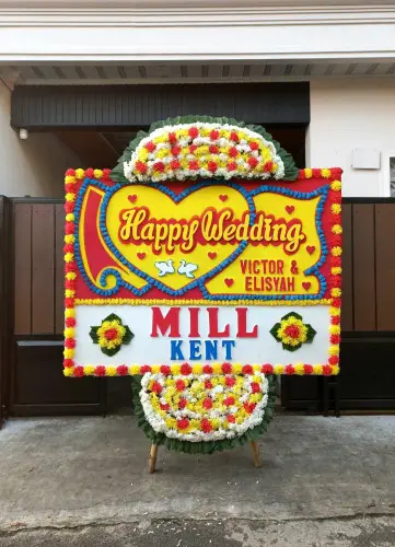 Papan Bunga Pernikahan alam sutera